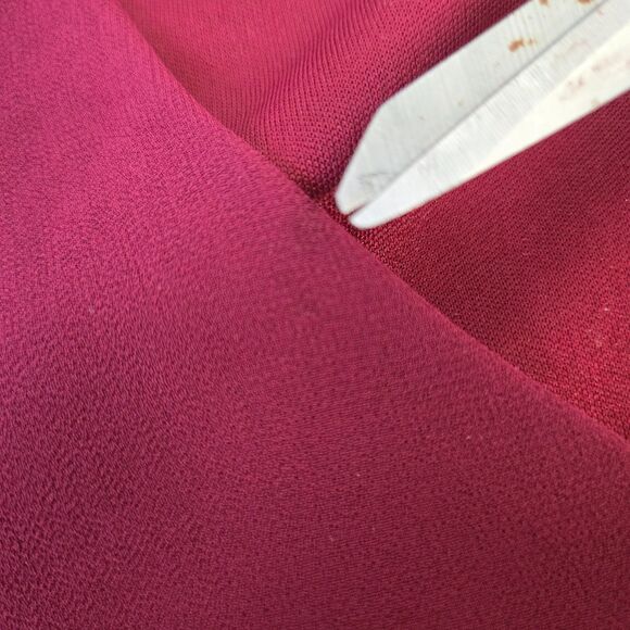 Lulus Burgundy V-Neck Shift Dress Small Sheer Sleeves Lined - Picture 13 of 13